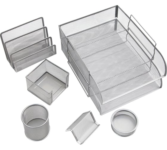 Изображение товара Настольный набор BERLINGO Steel&Style из металла 7 предметов, серебристый BMs_41701