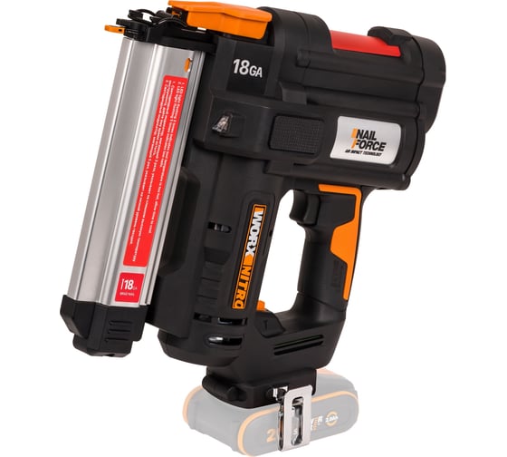 Изображение товара Аккумуляторный гвоздезабивной пистолет WORX 20В, без АКБ и ЗУ, коробка WX842.9