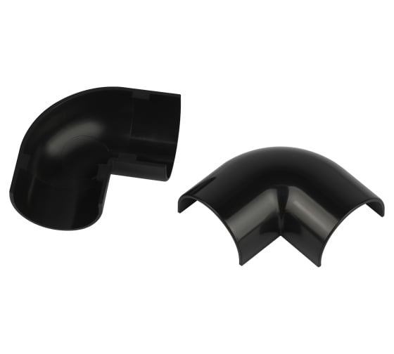 Изображение товара Поворот ЭРА T90KK2012GR на 90 градусов для полукруглого кабельканала графит 20x12мм 2шт/комплект Б0064977