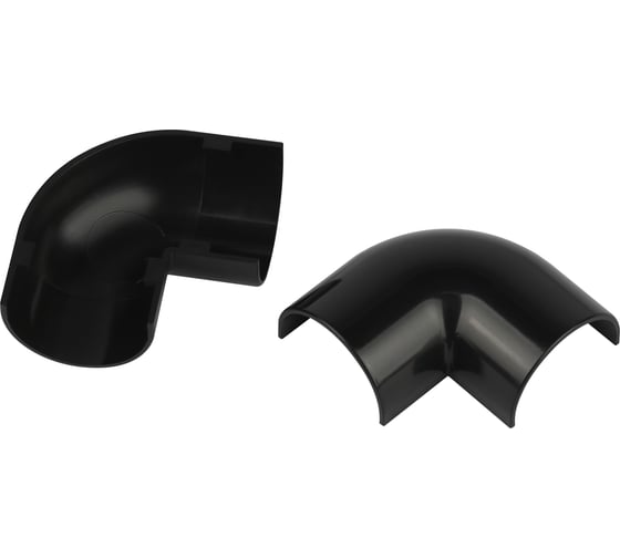 Изображение товара Поворот ЭРА T90KK2012GR на 90 градусов для полукруглого кабельканала графит 20x12мм 2шт/комплект Б0064977