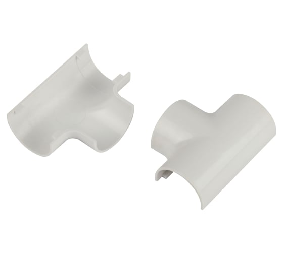 Изображение товара Т-образный угол ЭРА TKK2012FW для полукруглого кабельканала белый 20x12мм 2шт/комплект Б0064915