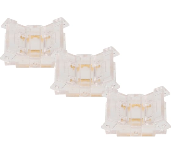 Изображение товара Коннектор последовательный Wolta для ленты моно 10 мм 3шт WLS-2PIN-10MM-MONO-I