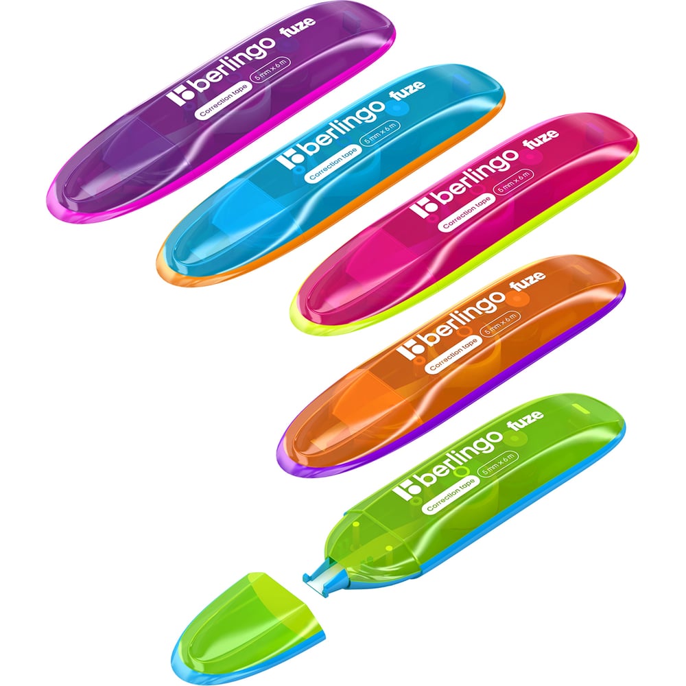 Изображение товара Корректирующая лента Berlingo, 15 шт  в упаковке, Fuze, 5 мм x 6 м  Fks_06020