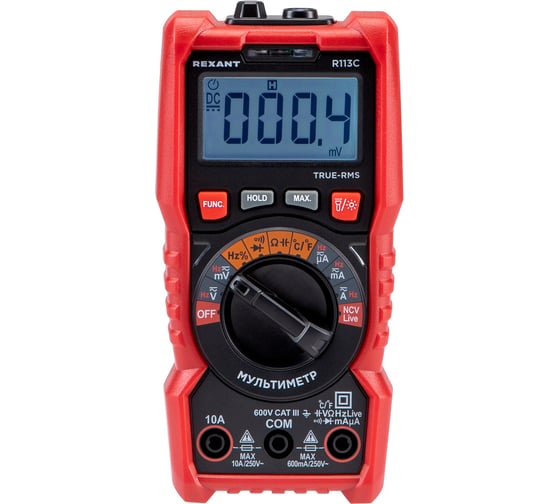 Изображение товара Мультиметр портативный REXANT R113C 13-3112