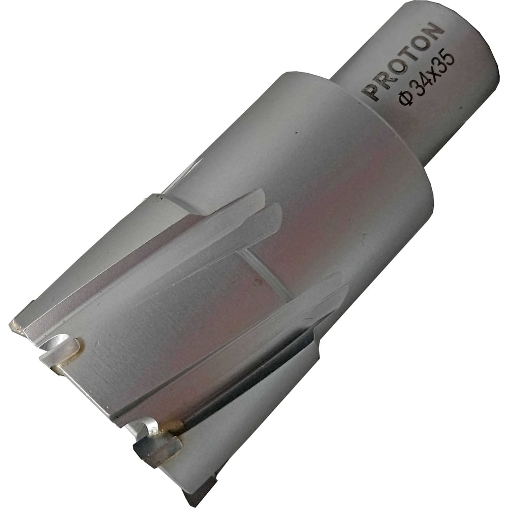 Изображение товара Сверло корончатое PROTON d34мм, длиной 35мм, Weldon 19 для твердых материалов