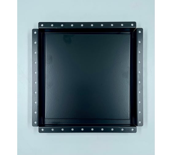 Изображение товара Решетка скрытого монтажа ВИЕНТО 237*237 с вентилятором 125СК, обратный клапан, черная ВИЕНТО SECRET 125СК black