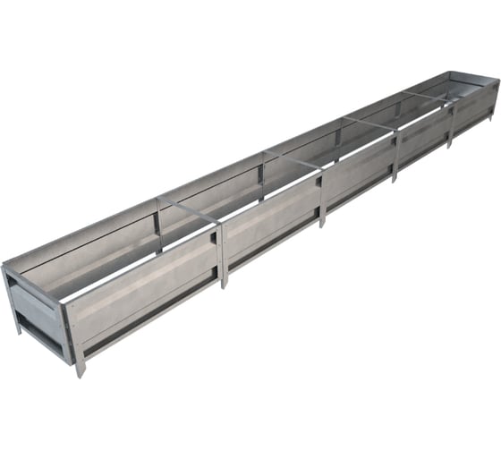 Изображение товара Сборная грядка Delta-Park GU 0.5х5 м, серебристая 30011_GU505Zn