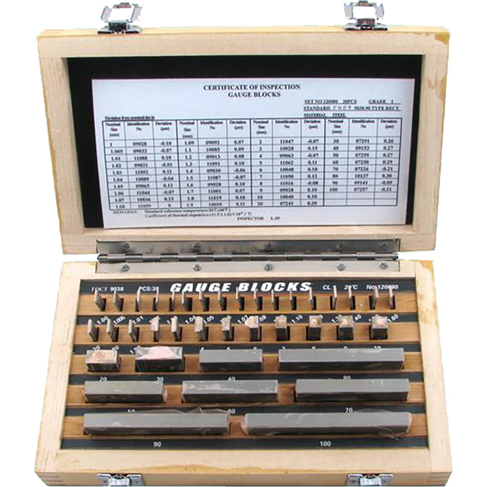 Изображение товара Набор концевых мер CNIC ALDS № 2, 38 мер, класс точности 2