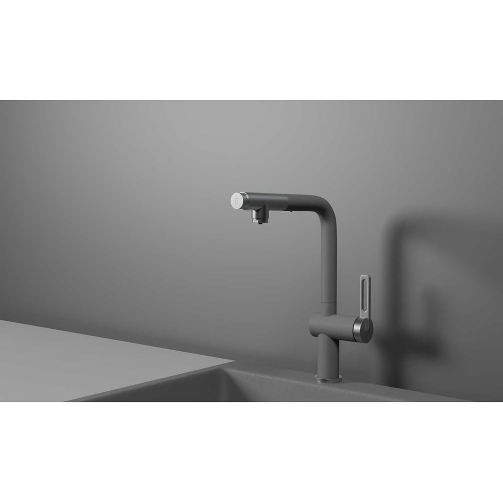 Изображение товара Кухонный смеситель с выдвижным изливом Granula GR-8169 нержавеющая сталь