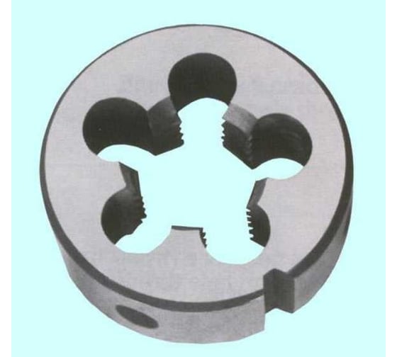 Изображение товара Плашка дюймовая CNIC резьба Уитворта 3/8-16BSW 55 г, 9ХС, 16 ниток/дюйм, d 30 мм 39882