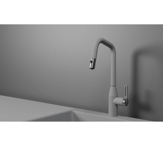 Изображение товара Кухонный смеситель с выдвижным изливом Granula GR-8171, БАЗАЛЬТ