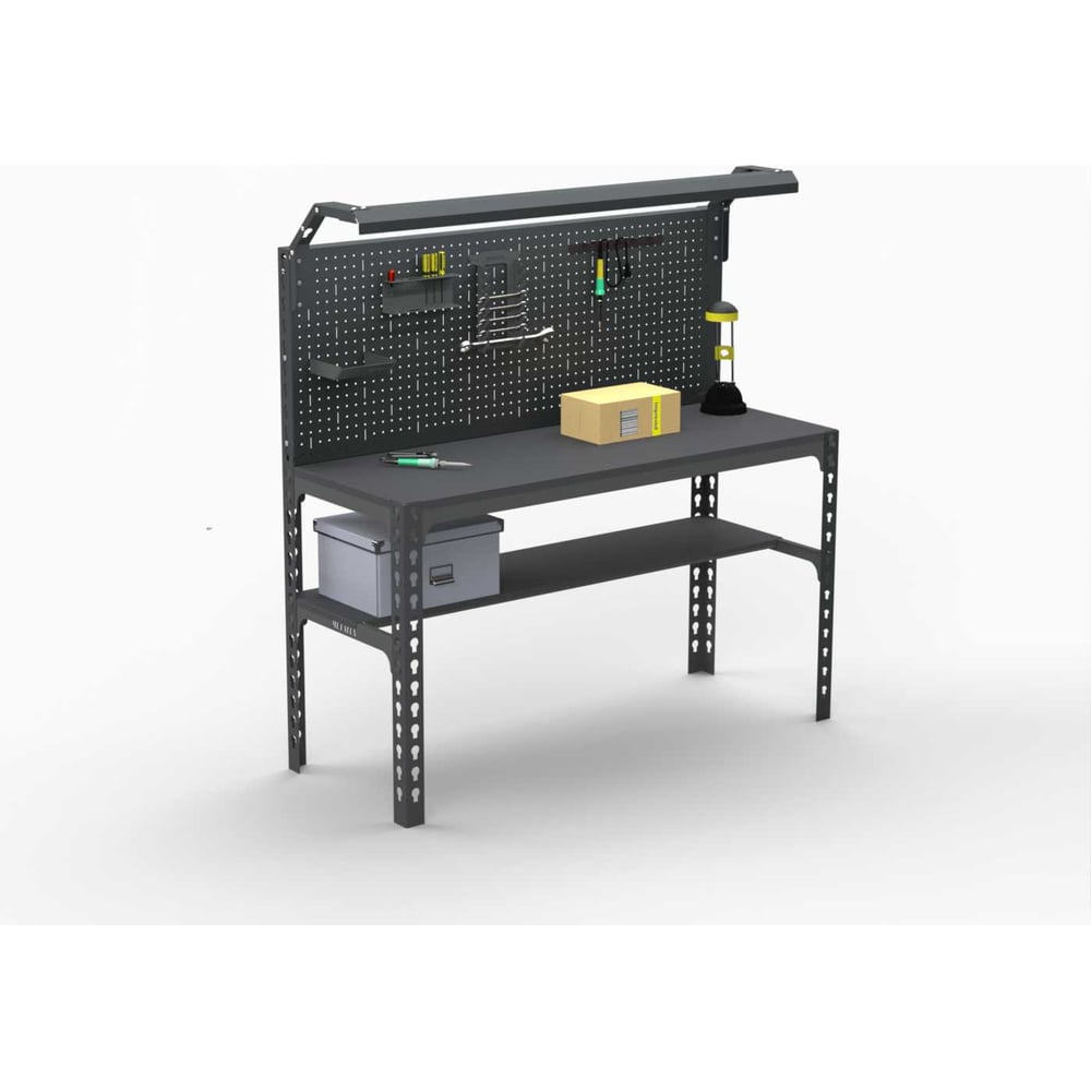 Изображение товара Металлический стол серии SUN ООО Металекс 750х1200х500 с полкой и освещением