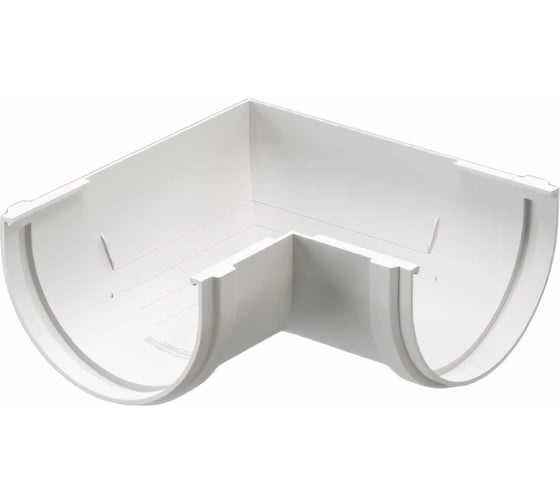 Изображение товара Угловой элемент Docke STANDARD 120 мм х 90 градусов, универсальный, белый PVTJ-1107