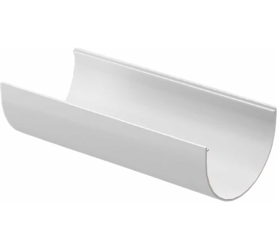 Изображение товара Водосточный желоб Docke STANDARD 120 мм х 2 м., белый PVTP-1107