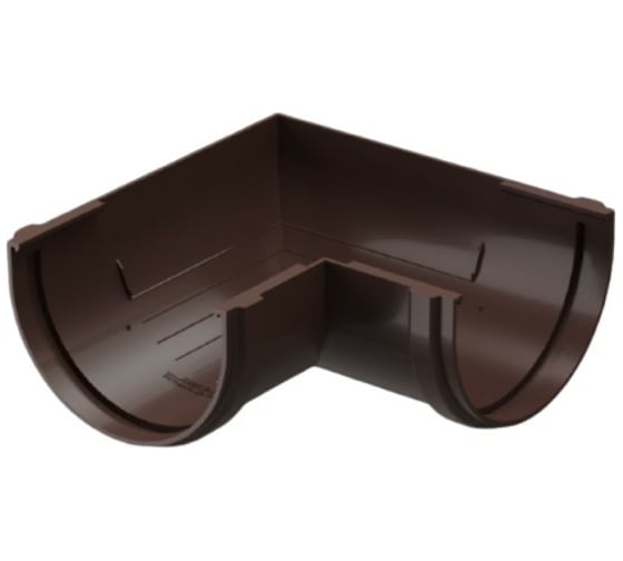 Изображение товара Угловой элемент Docke STANDARD 120 мм х 90 градусов, универсальный, темно-коричневый PVTJ-1023
