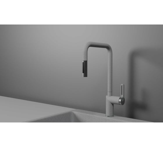 Изображение товара Кухонный смеситель с выдвижным изливом Granula GR-8173, БАЗАЛЬТ