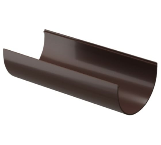 Изображение товара Водосточный желоб Docke STANDARD 120 мм х 2 м., темно-коричневый PVTP-1023