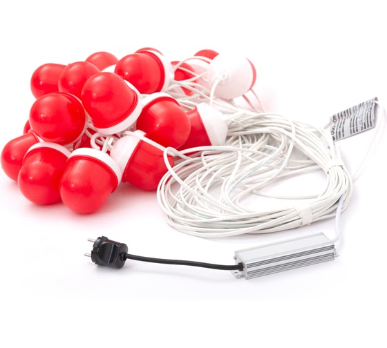 Изображение товара Гирлянда дорожная строительная ООО ОПТИМА СЕРВИС 100 м сигнальный фонарь ФС-12 220 В 00-00058840