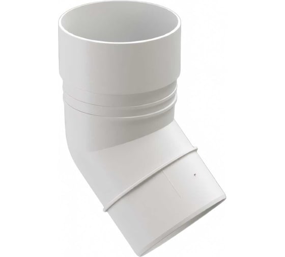 Изображение товара Колено Docke STANDARD 80 мм х 45 градусов, белый PVTL-1107