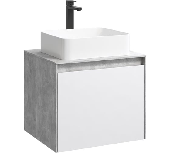Изображение товара Корпус тумбы под умывальник подвесной AQWELLA Mobi цвет бетон светлый 61 см MOB0106BS