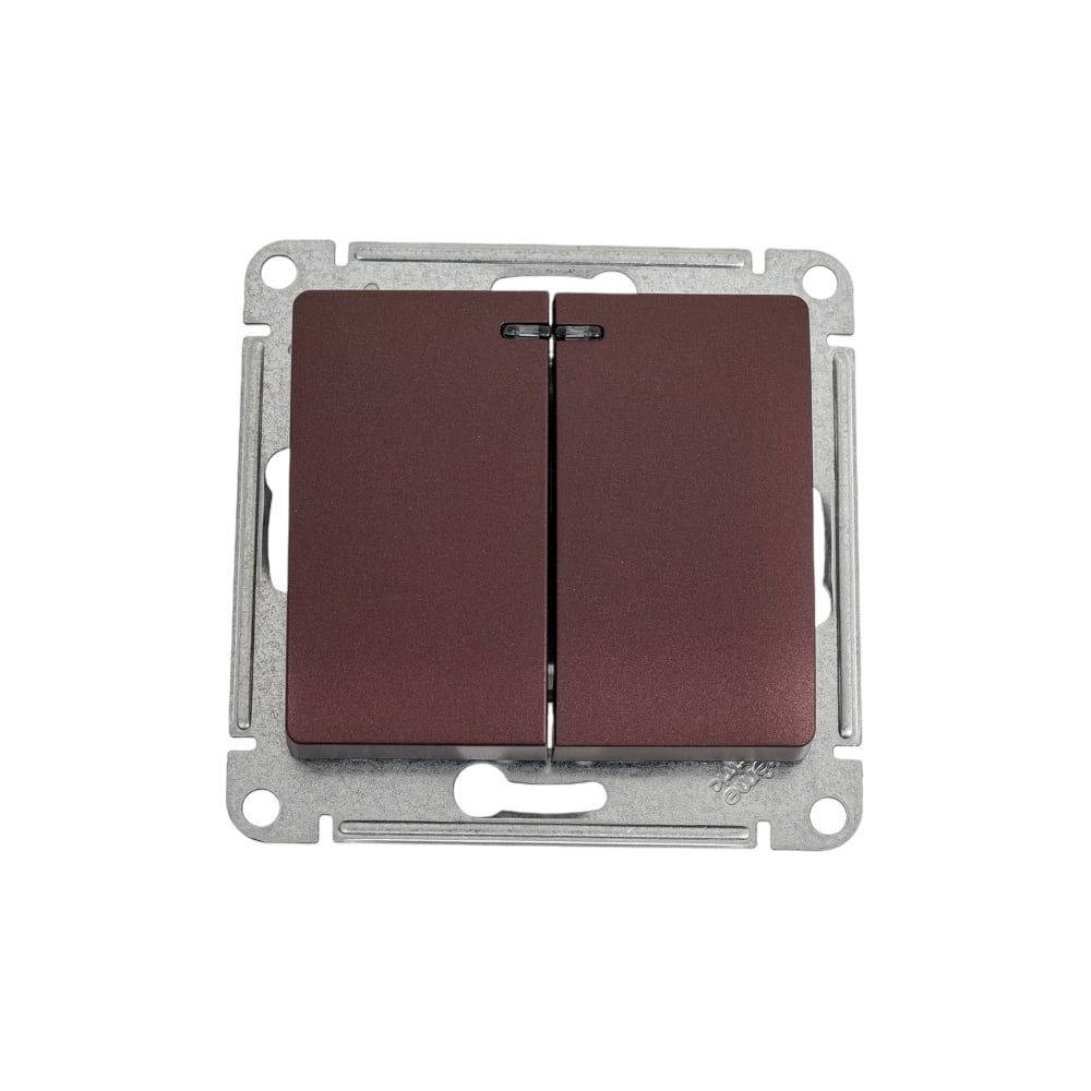 Изображение товара 2-клавишный механизм выключателя Systeme Electric Glossa 10А баклажан