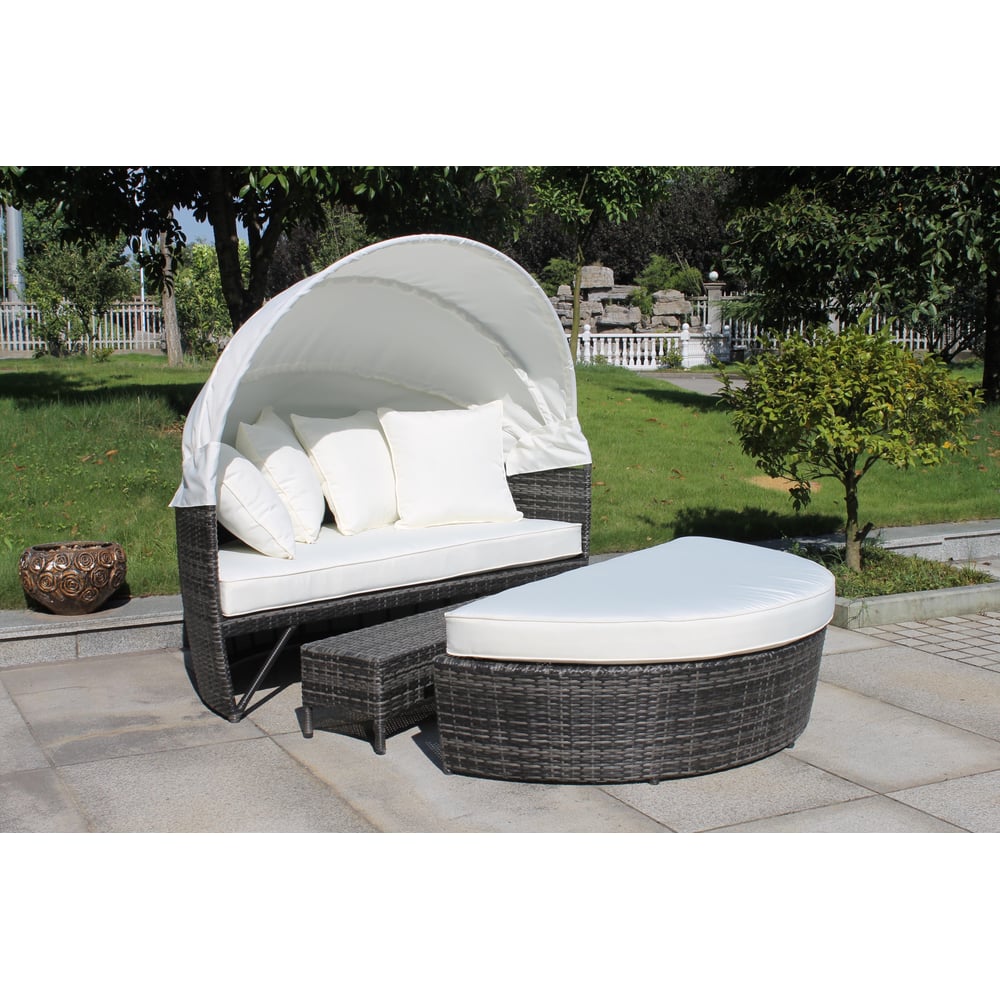 Изображение товара Шезлонг трансформер круглой формы с солнцезащитным тентом ООО Фотон Фиджи GL6739C