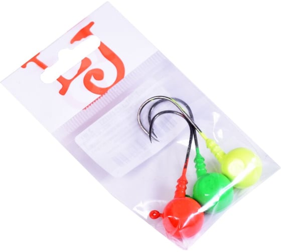 Изображение товара Джиг-головки LUCKY JOHN BALL MIX1 26.0г, RGY, кр.BN 004/0, 3шт LJBLJ-026MIX1