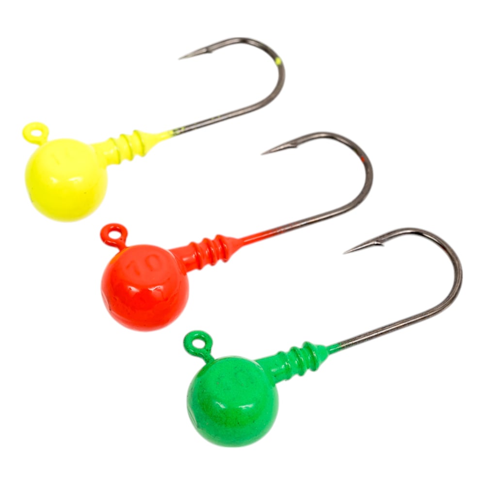 Джиг-головки LUCKY JOHN BALL MIX1 10.0г, RGY, кр.BN 002/0, 3шт LJBLJ-010MIX1