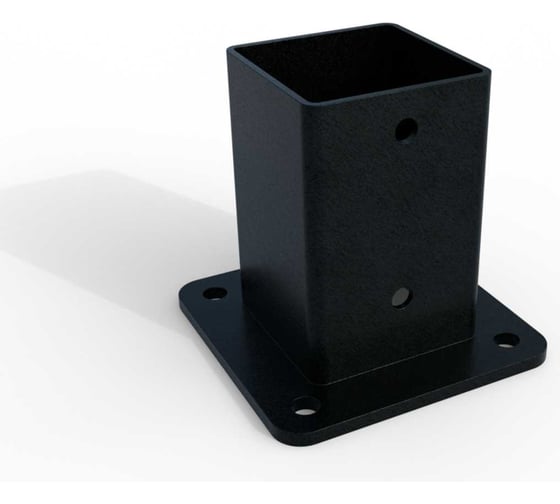 Изображение товара Опора 45x45x80 мм. 1шт. черная шагрень (основание столба, крепежный кронштейн, коннектор) АрсеналЪ ARSENAL PERGOLA модель AR751A41957-06