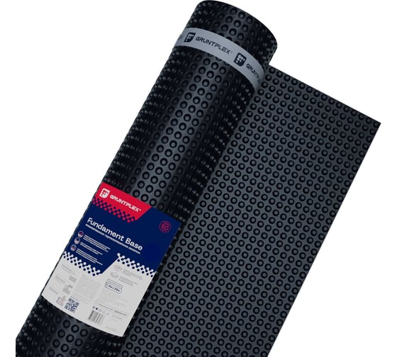 Изображение товара Профилированная мембрана Gruntflex Fundament Base 2х20 м, 40 кв.м GRUFB.2.40