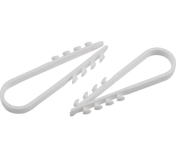 Изображение товара Дюбель хомут ЭРА NO224556 для круглого кабеля 5-10 мм белый (10 штук) Б0066270