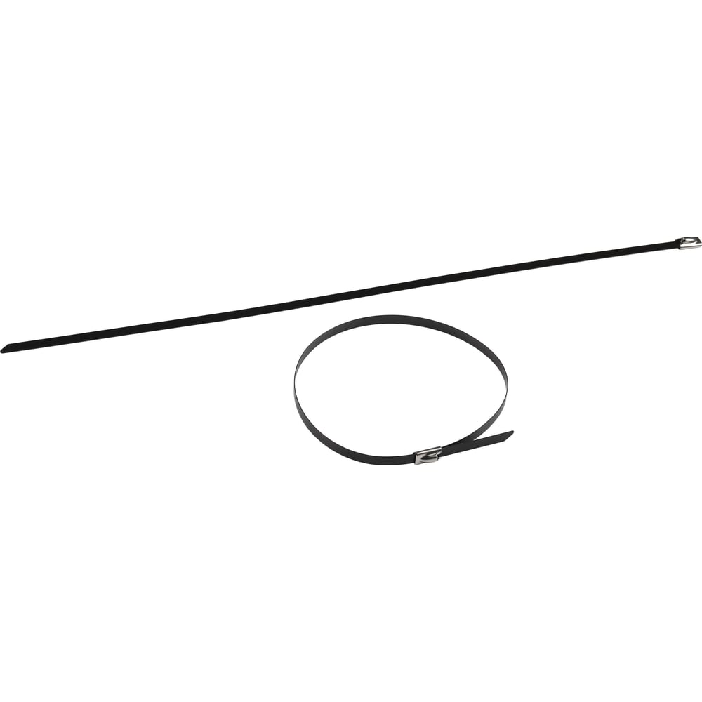 Изображение товара Кабельная стяжка (хомут) ЭРА стальная AISI 304 с полимерным покрытием NO225256 4.6x200 мм 10 шт Б0066316