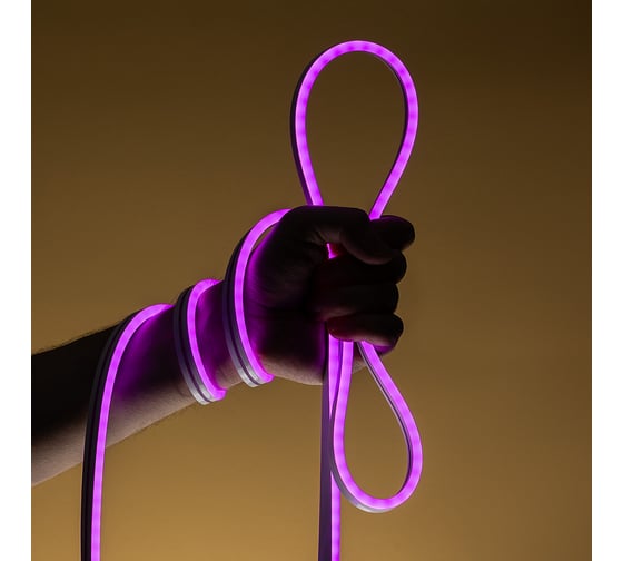 Изображение товара Гибкий неон MAKSILED LED SMD 8x16 мм, односторонний, фиолетовый, 110 LED/м, 5 м ML-NF-SIL-8mm-L50-Purple