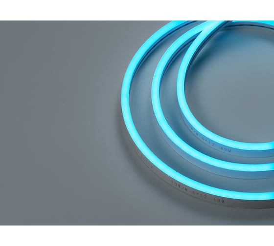 Изображение товара Гибкий неон MAKSILED LED SMD 6x12 мм, односторонний, голубой, 110 LED/м, 5 м ML-NF-SIL-6mm-L50-Ice Blue