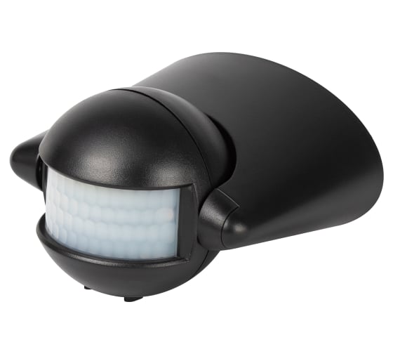 Изображение товара Датчик движения ЭРА MD 03 настенный инфракрасный 1200 Вт угол 180 градусов IP44, черный Б0066995