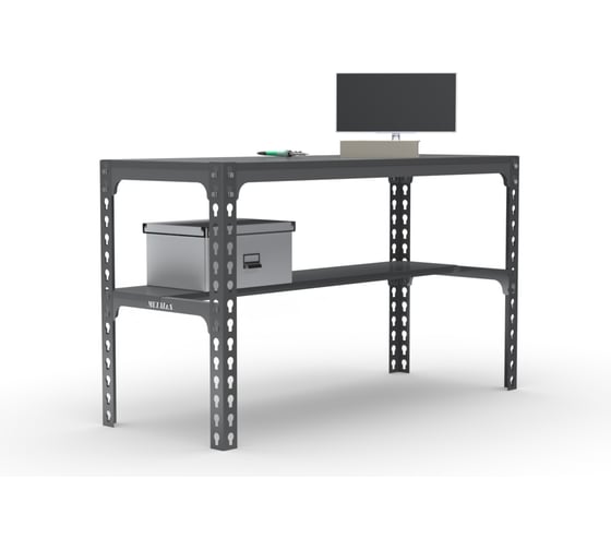 Изображение товара Стол металлический ООО Металекс 750х1400х500 мм, серый 112119