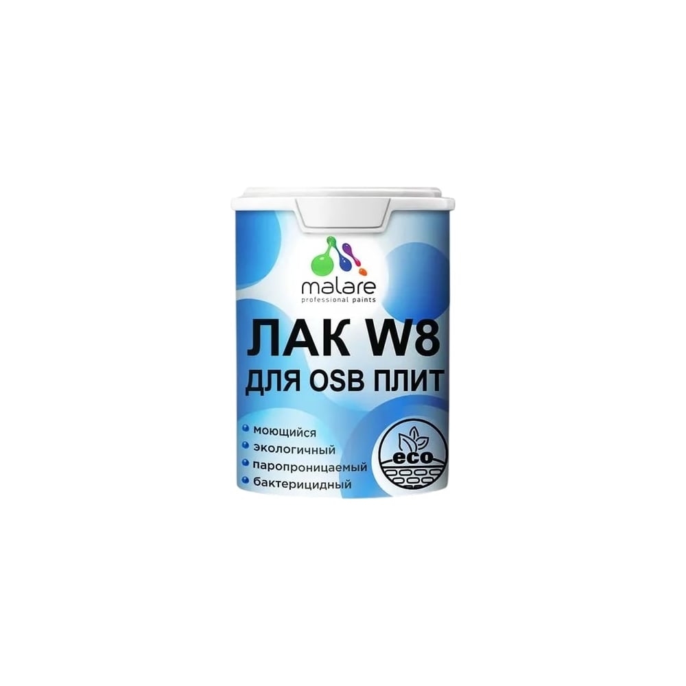 Изображение товара Лак колерованный тонирующий для защиты ОСБ плит MALARE W8 0.9 кг орегон