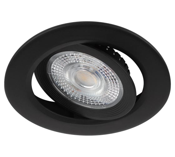 Изображение товара Светильник светодиодный ЭРА встраиваемый KL LED 25A5 3K BK круглый поворотный черный 5Вт 3000К Б0068164