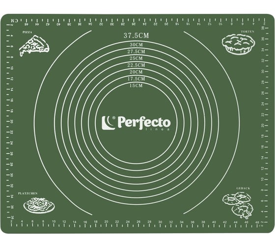 Изображение товара Коврик для теста с мерными делениями PERFECTO LINEA силиконовый, 50x40 см, NATURAL GREEN, 23-504013