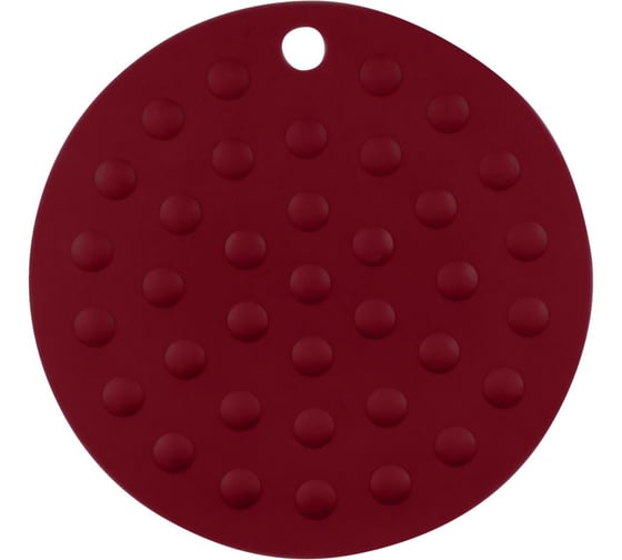 Изображение товара Коврик под горячее PERFECTO LINEA силиконовый, круглый, 17.5x0.2 см, BURGUNDY, 23-016117