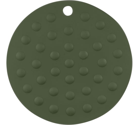 Изображение товара Коврик под горячее PERFECTO LINEA силиконовый, круглый, 17.5x0.2 см, NATURAL GREEN, 23-016118