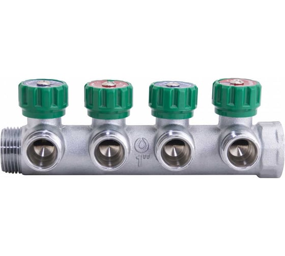 Изображение товара Коллектор регулирующий Gappo евроконус ВР-НР 1x3/4x4 выхода G1002.04