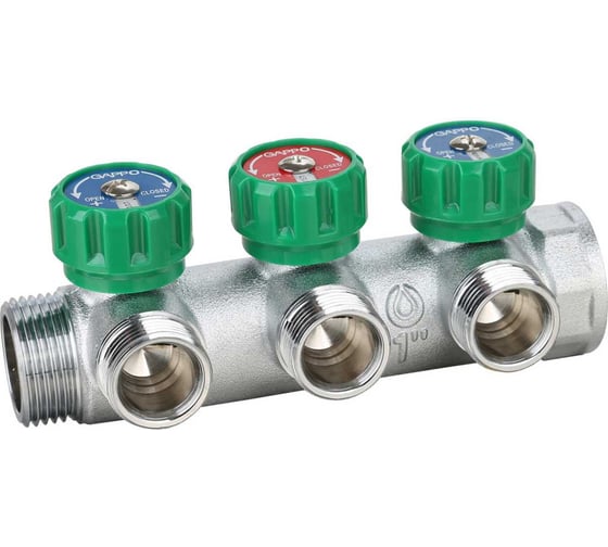 Изображение товара Коллектор регулирующий Gappo евроконус ВР-НР 1x3/4x3 выхода G1002.03