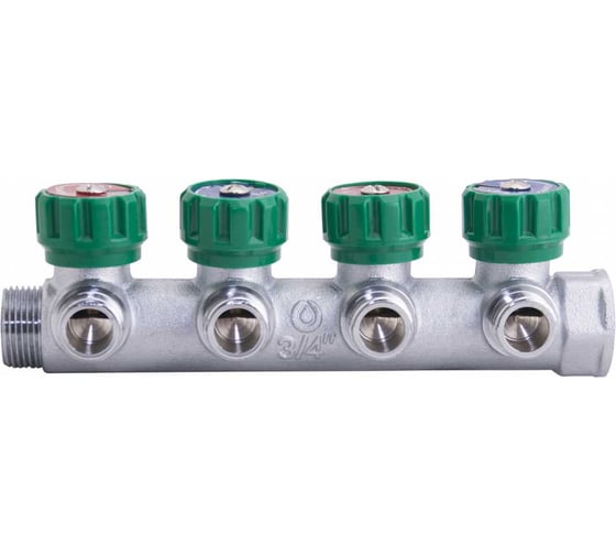 Изображение товара Коллектор регулирующий Gappo ВР-НР 3/4x1/2x4 выхода G1001.04