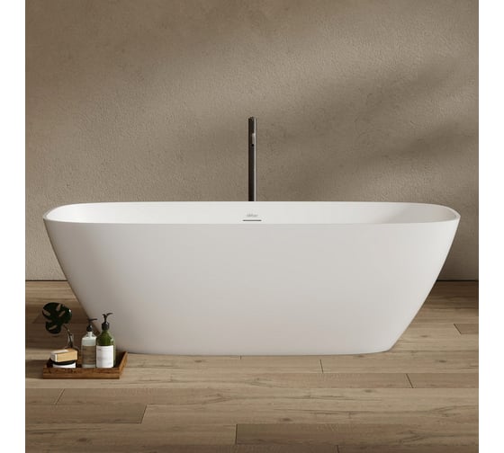 Изображение товара Ванна из искусственного камня ABBER Stein белая матовая AS9632