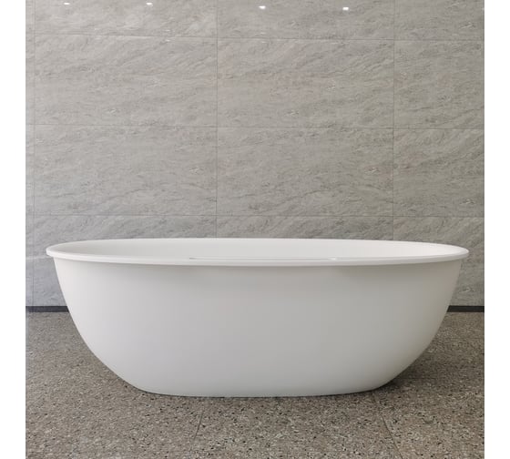 Изображение товара Ванна из искусственного камня ABBER Stein белая матовая AS9631