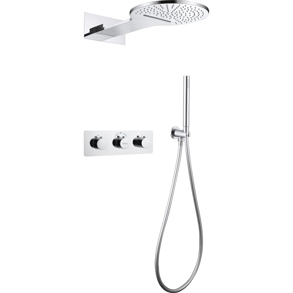 Изображение товара Душевая система ABBER Wasser Kreis скрытого монтажа термостат хром AF8151