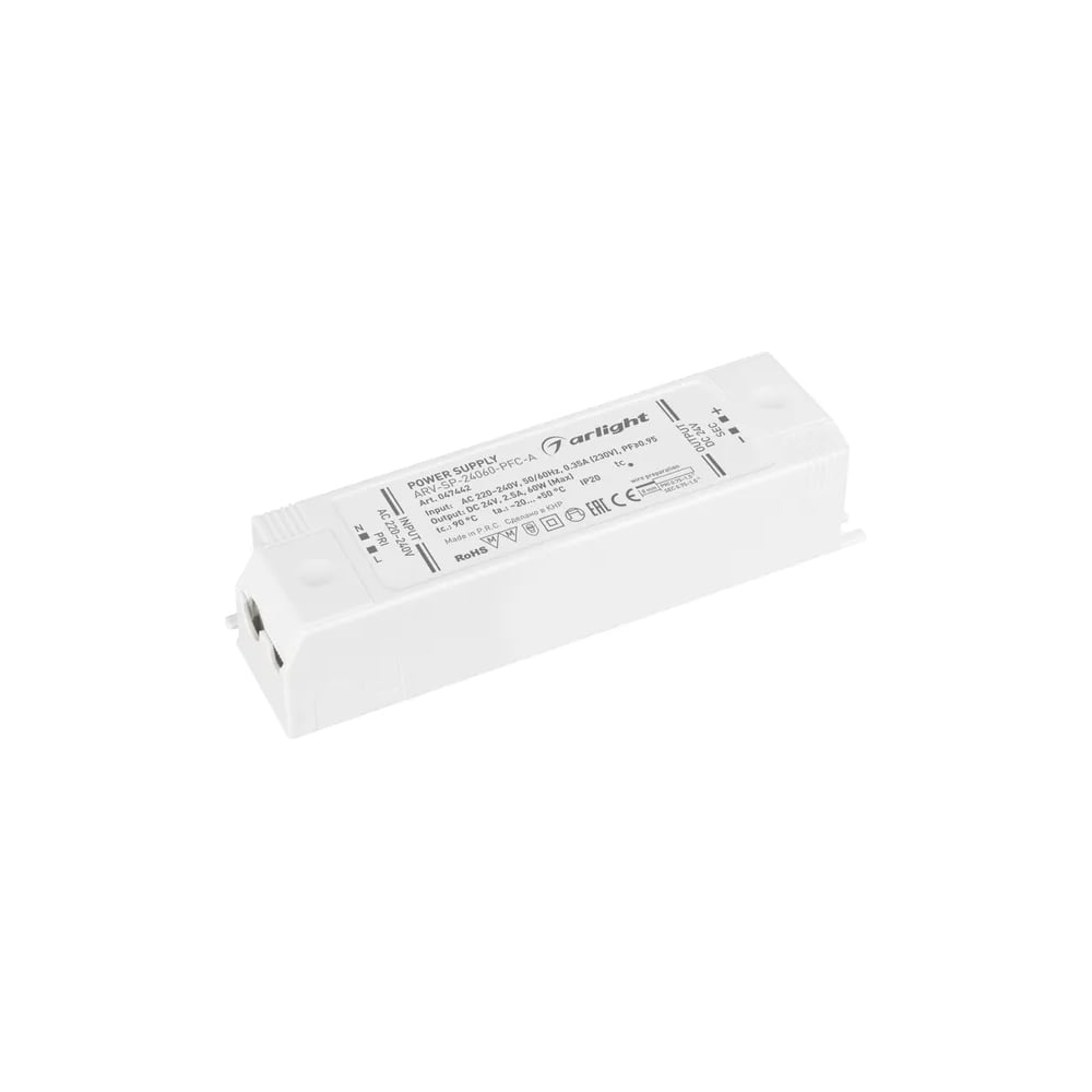 Изображение товара Блок питания Arlight ARV-SP-24060-PFC-A 60 Вт для светодиодных систем