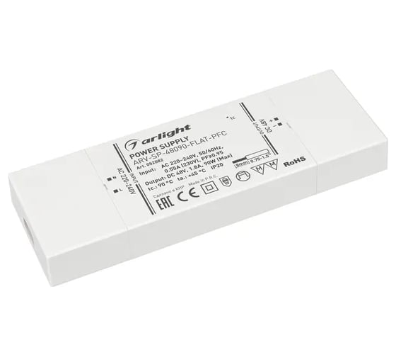 Изображение товара Блок питания Arlight ARV-SP-48090-FLAT-PFC 1шт 052082