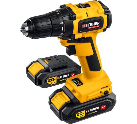 Изображение товара Бесщеточная дрель-шуруповерт STEHER CDB-200-2